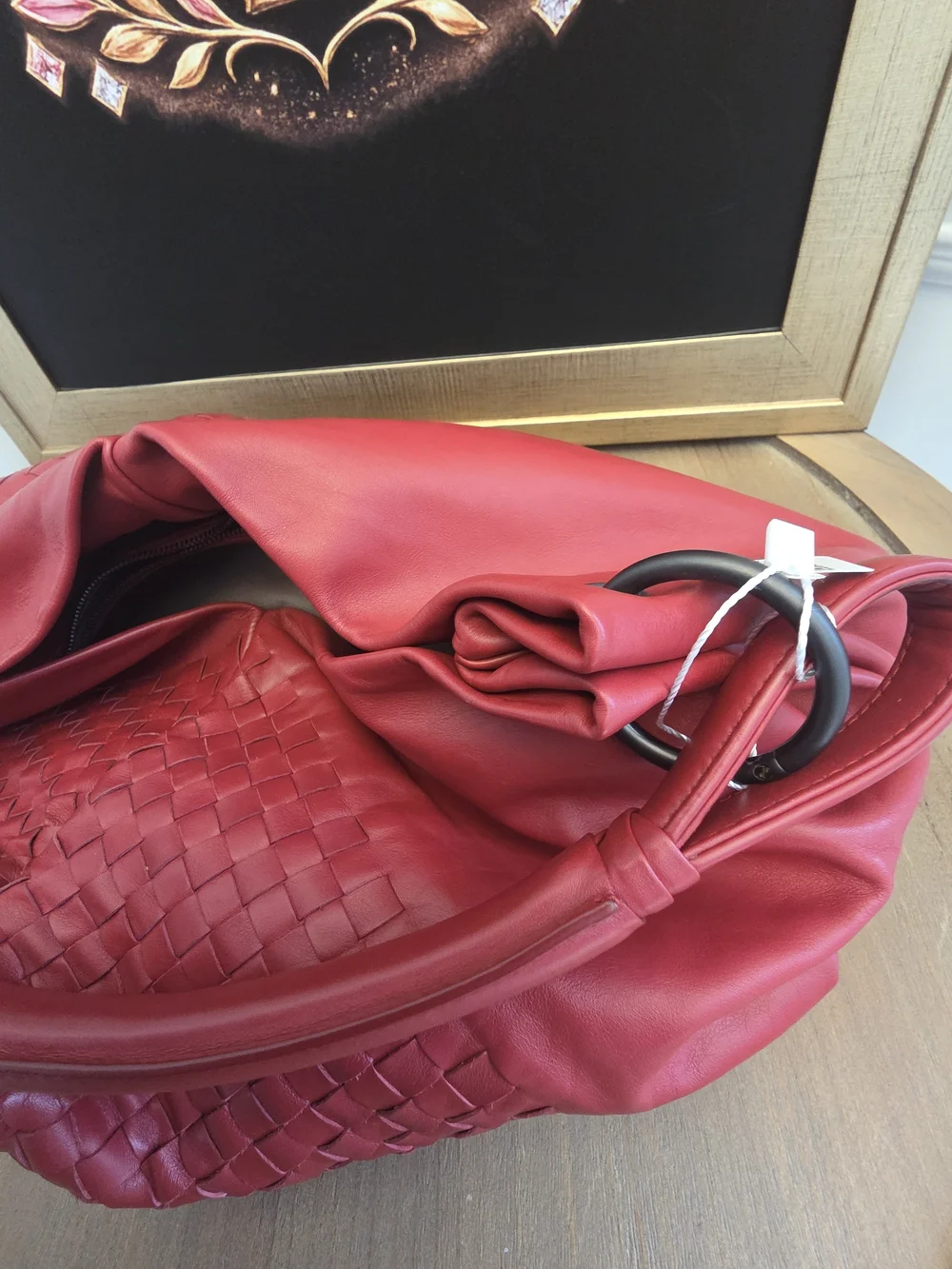Bottega Veneta Coral-Red Intrecciato Leather Hobo